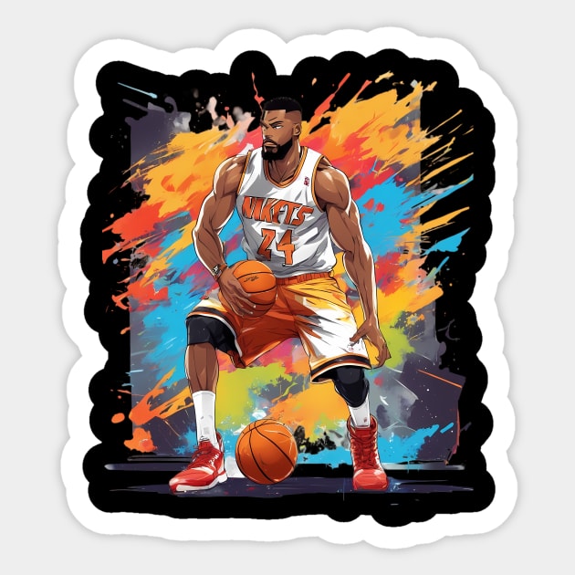 basketball jersey Sticker by animegirlnft